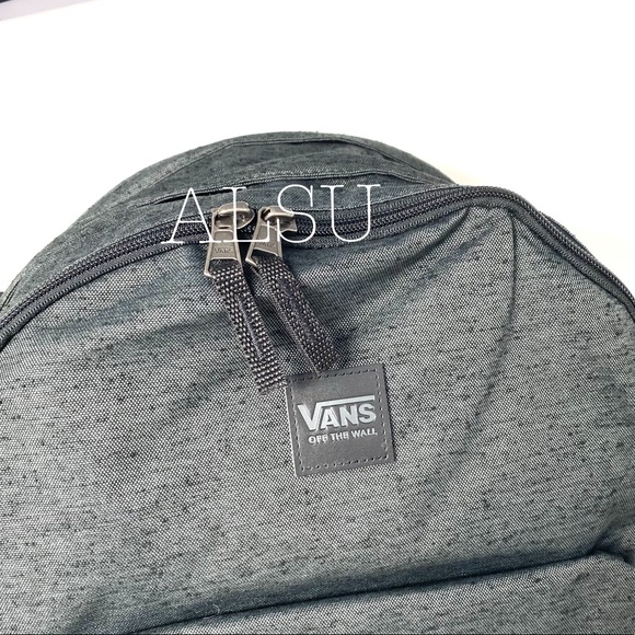 🔥SALE!🔥 VANS SCHOOLING IT Unisex Backpack School Laptop Bag Grey Zip Pockets - Picture 9 of 14